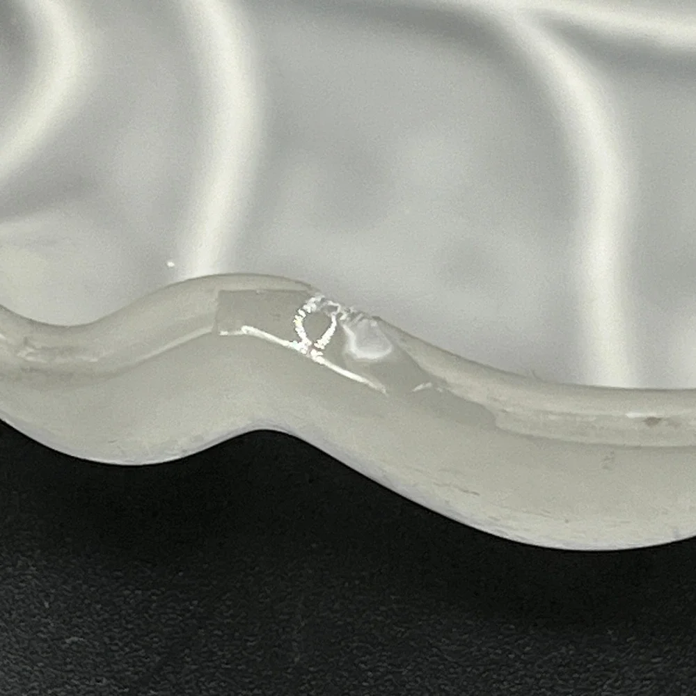 Vtg Frosted Glass Leaf Bowls Set of 4 Autumn Harvest Candy Nut Dishes 6